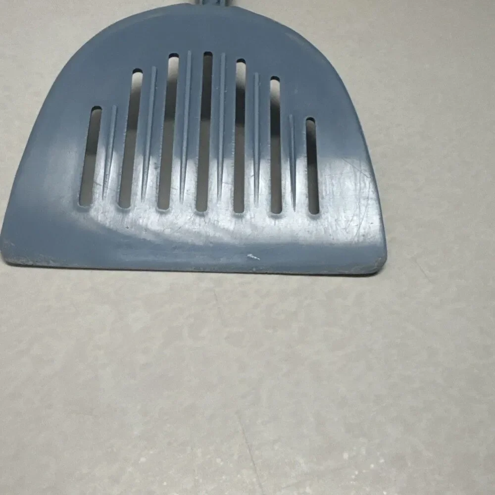 VTG Ekco Spatula Nylon Wide Slotted  Turner Blue Lightweight USA